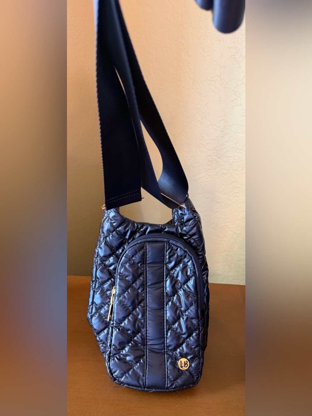 Quilted Crossbody Bag in Navy